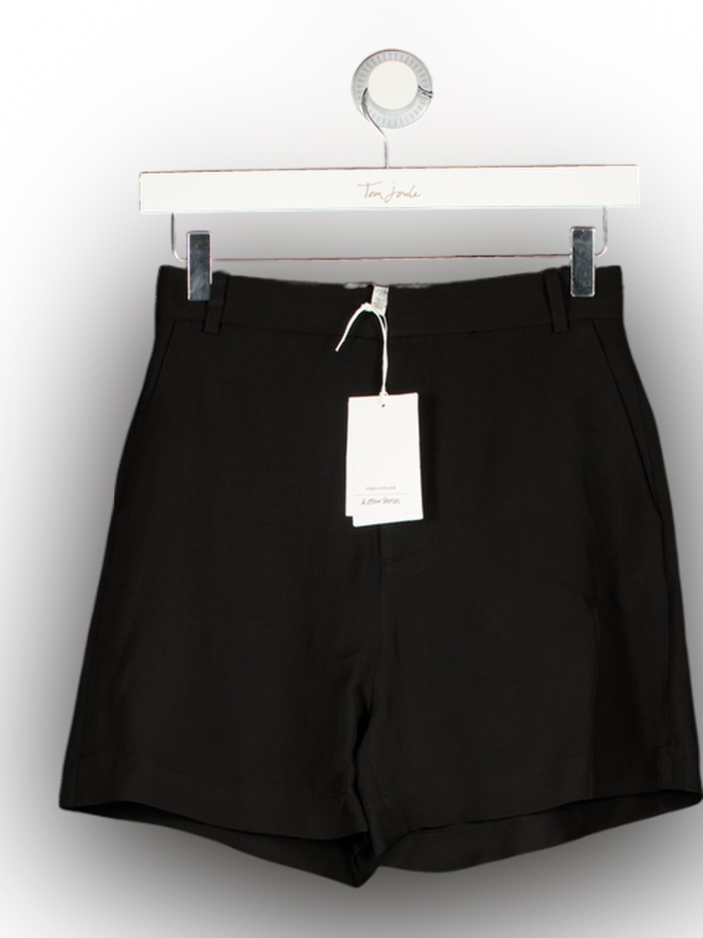 & Other Stories Black Tailored High-Rise Shorts